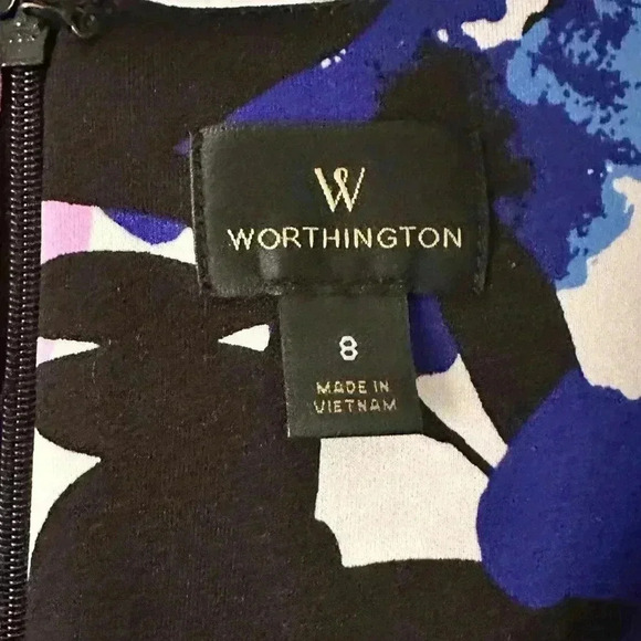 Worthington Blue and Pink Dress - Picture 4 of 6